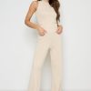 Clothing Pretty Lavish | Nova Knit Trousers- Beige