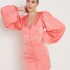 Clothing Pretty Lavish | Naya Satin Mini Dress Coral