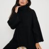 Clothing Pretty Lavish | Lina Ribbed Jumper Black