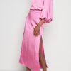 Clothing Pretty Lavish | Yasmin Slit Midaxi Skirt Pink