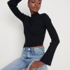 Clothing Pretty Lavish | Lakelyn Backless High Neck Knit Top Black