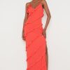 Clothing Pretty Lavish | Nadine Ruffle Maxi Dress Red