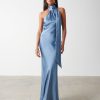 Clothing Pretty Lavish | Chloe Scarf Maxi Dress Powder Blue