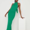 Clothing Pretty Lavish | Raleigh Knit Midaxi Dress Emerald