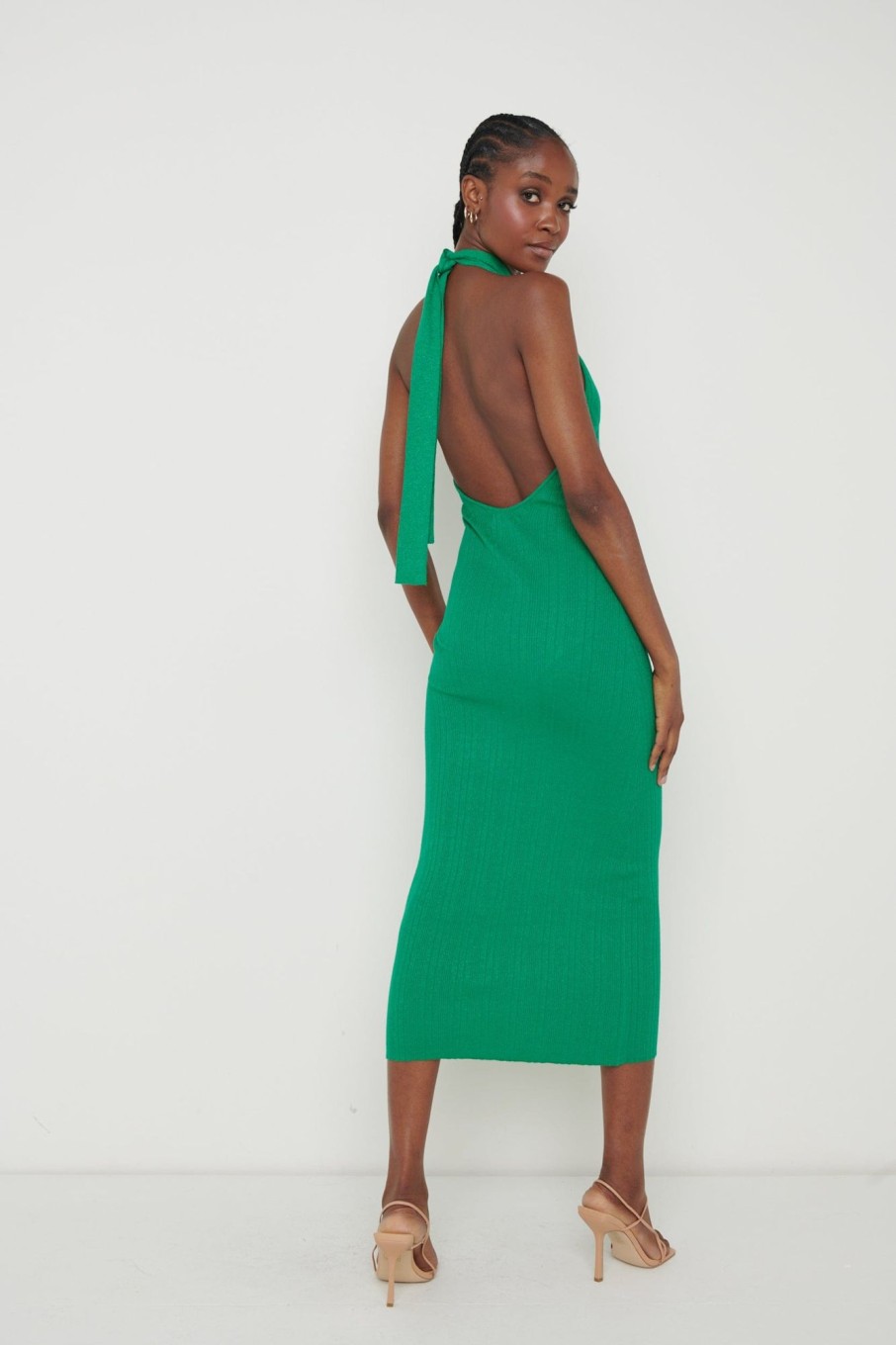 Clothing Pretty Lavish | Raleigh Knit Midaxi Dress Emerald